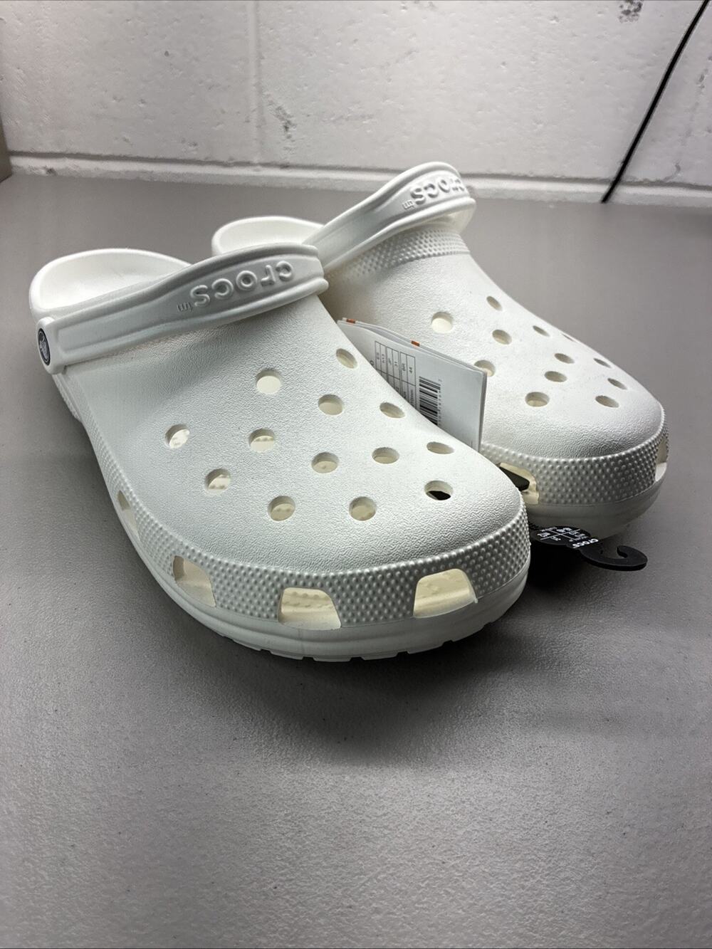 Crocs Classic Clog Shoes Men Size 13 White Slip On Sandal Comfort Water Mule NEW